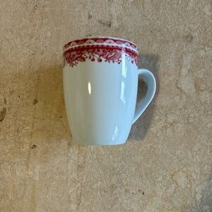 Replacement Dinner Mug Winter Cottage by Gibson Designs:red & white 3” diameter